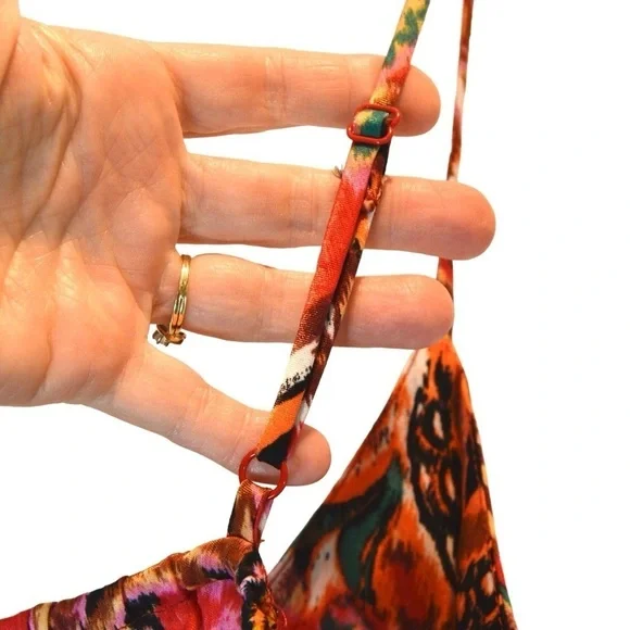 The Buckle Willow & Root Wrap Tie Mini Dress, Multi Bold Colors - Medium - Picture 8 of 12